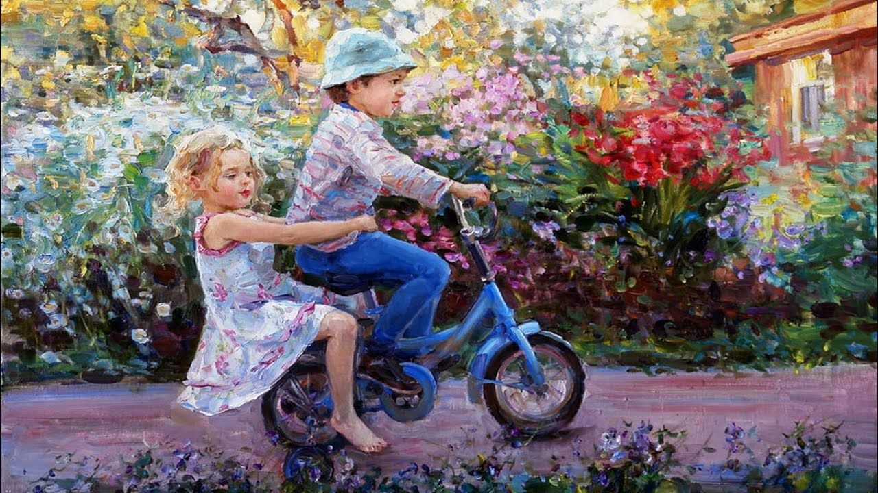 Счастливое детство художник Елена Сальникова